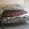 Кованая кровать «Королевская элегантность» – купить роскошную кровать с изящными завитками и патиной с доставкой по РБ и РФ
