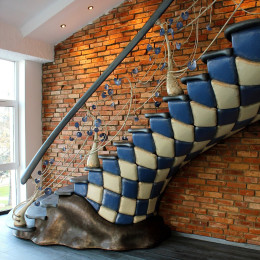 Перила «Ирисы на кованой лестнице»